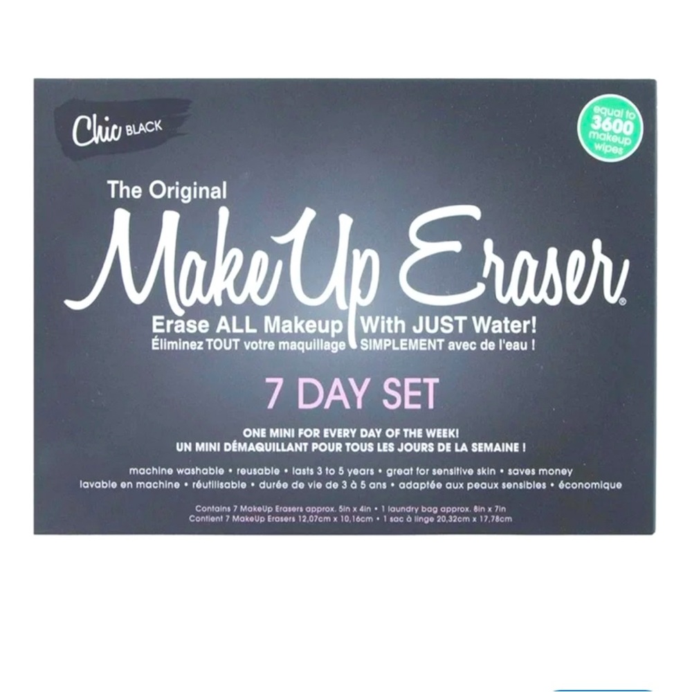 *new* MakeUp Eraser 7 Day Set - Chic Black